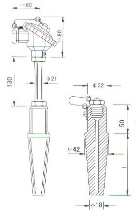  Medium temperature and medium pressure thermocouple (thermal resistance) product structure